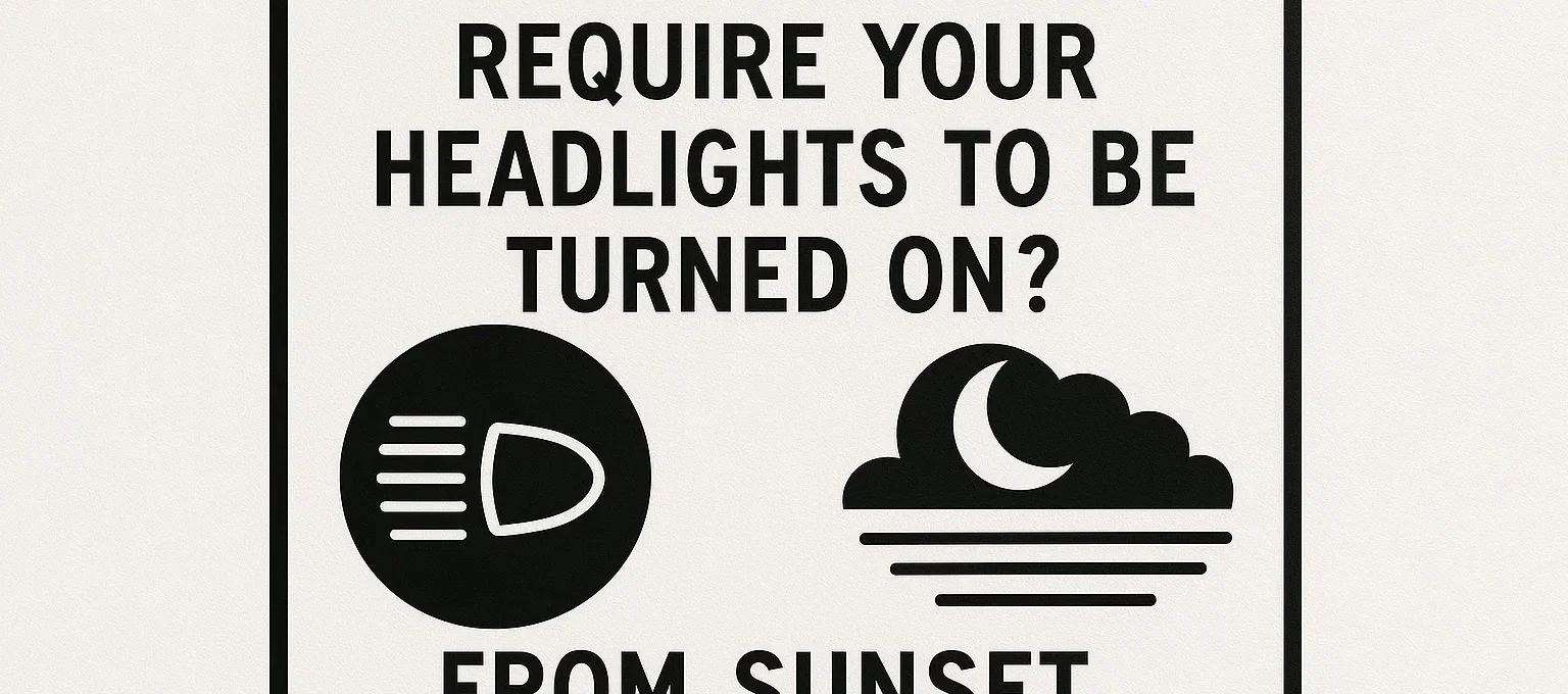 when does the law require your headlights to be turned on?