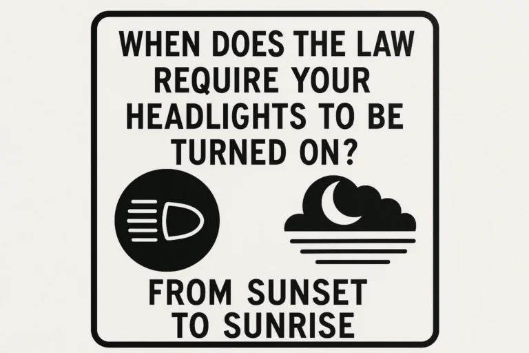 when does the law require your headlights to be turned on?