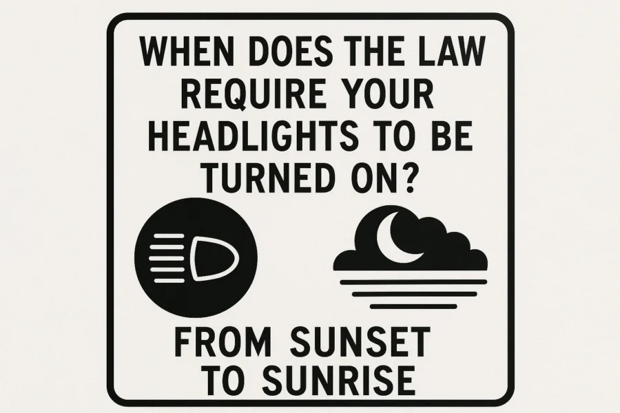 when does the law require your headlights to be turned on?