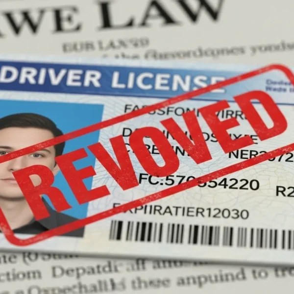is three strikes in driver license laws will be revoked